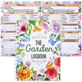 Harloon Garden Planner and Log Book Floral Garden Journal Guided Tracker Notebook Gardening Diary Planner for Farmers Record Plant Growing Profile,100 Sheets,6.3 x 8.7 Inch(Cute)