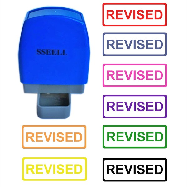 SSEELL Revised Self Inking Rubber Flash Stamp Self-Inking Pre-Inked RE-inkable