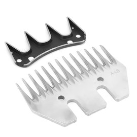 Sheep Shear Blades, Stainless Steel Goat Scissors Wool Clippers Replacement Blades for Goats, Sheep, Cattle (13-tooth straight blade)