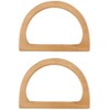 POFET 1 Pair Wooden Purse Handle Easy Attachment Bag Handle