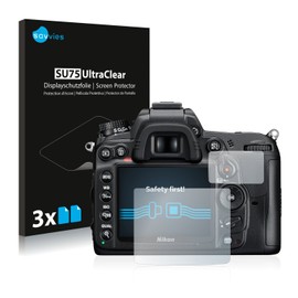 Savvies 6 Stück Schutzfolie für Nikon D7000 Displayschutz-Folie Ultra-Transparent