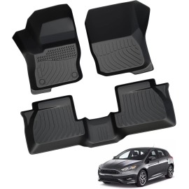 Ibacpstore Car Floor Mats Replacement for Ford Focus 2012-2018 (Not for RS) Auto Liners