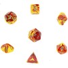 Polyhedral 7-Die Gemini Chessex Dice Set - Red & Yellow