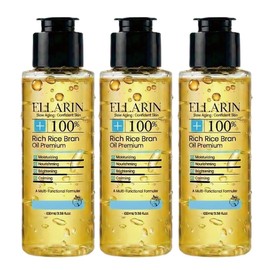 Elarin Rich Rice Bran Oil Concentrate 100% Oil Premium, 3 units, 100ml / 엘라린 리치미강유 원액 100% 오일 프리미엄, 3개, 100ml