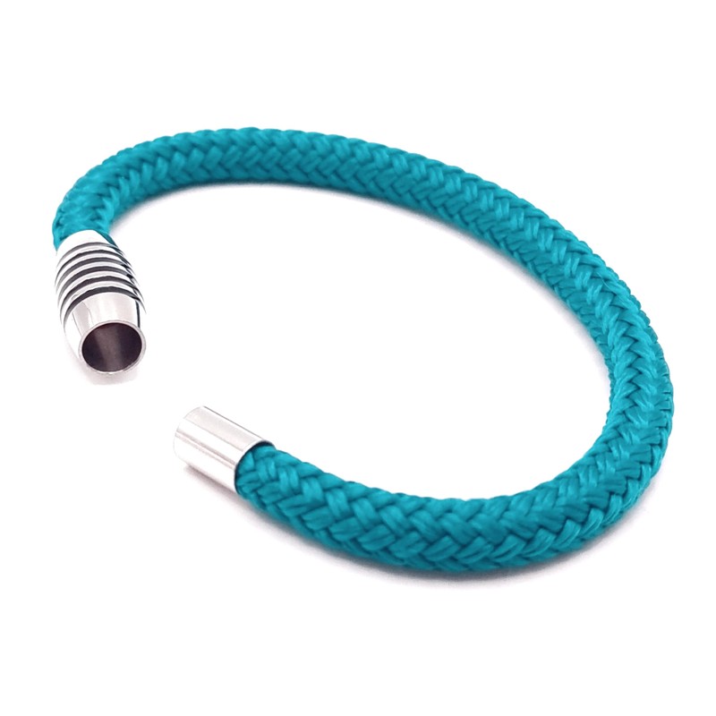 Bracelet "Aqua" made of colour-intensive paracord sailing rope with black