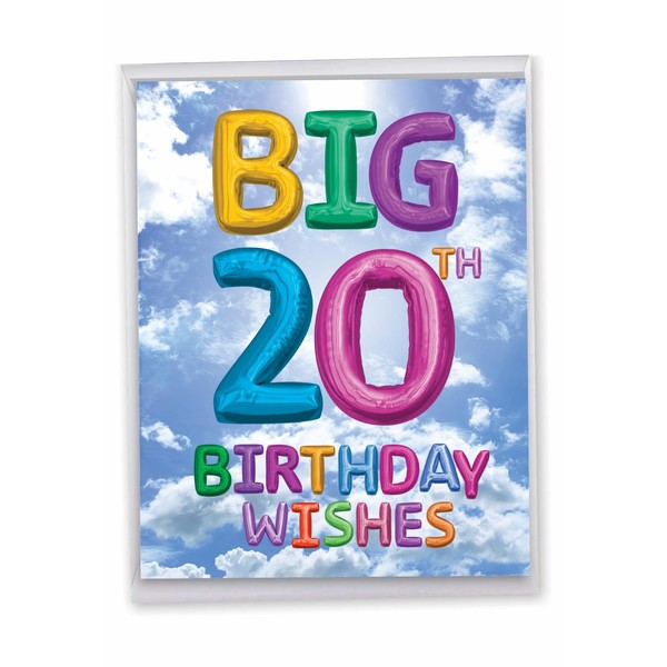 NobleWorks - 20th Birthday Card Jumbo from All of Us