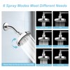 OFFO Fixed Shower Head, 6 Modes 13cm(5 inch) Waterfall Shower