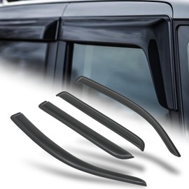 M-AUTO Outside Mount Window Visors Compatible with 08-11 Toyota Sequoia, Tape-On Rain Guards Shields, 4 PCs