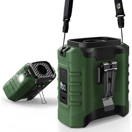 Portable Waist Fan, 2025 10000mAh Waist Fan Clip on Wearable Belt, 5 Speeds Adjustable Shirt Fans with up to 25H of Working Time, Hands-Free Hanging Neck Belt Fans for Camping, Outdoor, Jobsite-Green