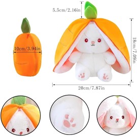 Lebenistgut Cuddly Toy, Easter Bunny, Bunny Plush, Cuddly Toy Rabbit, Rabbit Cuddly Toy, Birthday Gift for Children (Orange)