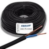 Flat Device Cable H03VVH2-F 2 x 0.75 mm² Black 2