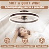 VOLISUN Low Profile Ceiling Fans with Lights and Remote, 19.7in