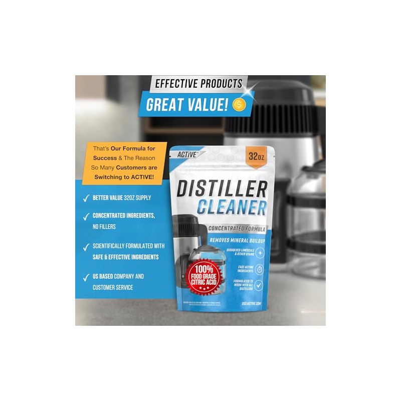 ACTIVE Citric Acid Descaler for Water Distillers - 2 Lb