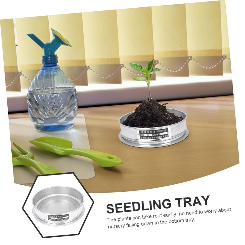 Kisangel Stainless Steel Germination Tray with Lid Stackable Plant Nursery