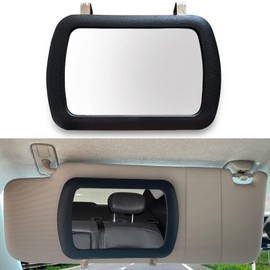 Universal Vanity Mirror - Clip-on Rear View Sun-Shading Cosmetic Mirror for Truck SUV, Car Accessory