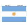 Argentina Argentinian Flag car Bumper Sticker 5" x 4"