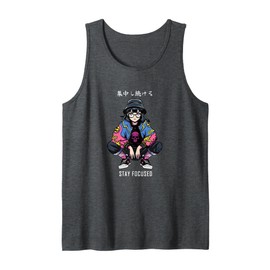 Cool Girl Stay Focused, Kanji Japanese Aesthetics Streetwear Tank Top