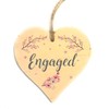 Engaged Vacant Door Sign - Double Sided Wooden Heart Shaped