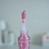 Brillo Labial Gloss Rosa Kawaii Con Llavero Moño Cuentas Ros
