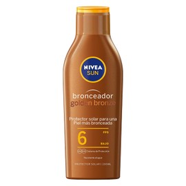 NIVEA SUN Aceite Bronceador Corporal (200 ml), Bronceador en Loción para bronceado dorado y duradero con FPS6+ Resistente al agua