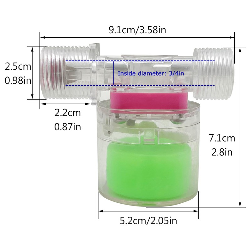 Transparency Water Float Valve, Water Level Control Water Tank Traditional