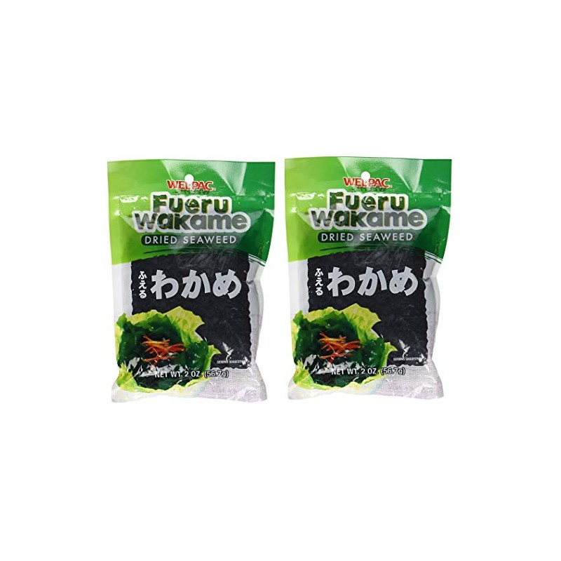 Wel-Pac Fueru Wakame 2 oz. (algas marinas secas) (paquete de