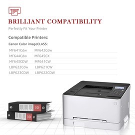 Toner Kingdom Compatible Toner Cartridge Replacement for Canon Cartridge 054 Set 054H for Canon MF641CW Color ImageClass MF644Cdw MF642Cdw LBP622Cdw - (Black, Cyan, Magenta, Yellow)