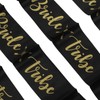 8Pcs Bride Bridesmaid Sash Gold Letters Hypoallergenic Material Wedding Bride