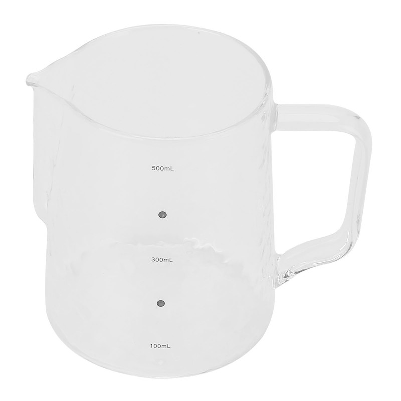 500ml Coffee Milk Cup Thicken Glass Measuring Frothing Cup for