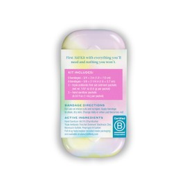 Welly Quick Fix Colorwash, On The Go First Aid Kit, Assorted Bandages, Ointments, and Hand Sanitizer, Tie Dye Patterns, 2 Pack