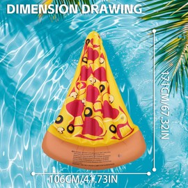ACTOYS Air Mattress Water Adult Children, Air Mattress Pool Inflatable Swimming Bed, Air Mattress Pool Beach for Summer Parties, Pool Beach (Pizza)
