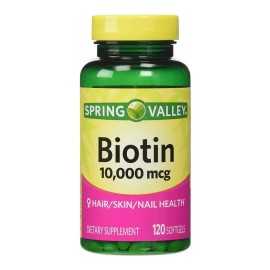 Biotina 10,000mcg 120 Cpsulas cabello Hermoso Uas Y Piel Sabor Sin sabor como tratamiento o prevencin de la deficiencia de biotina fortaleciendo el...