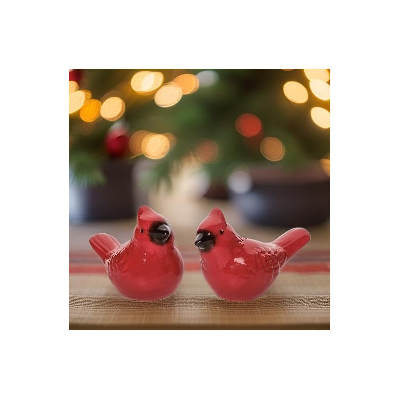 The Bridge Collection 3" Red Cardinal Bird Salt & Pepper