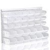 RIVTUN Transparent Garage Organizer Bins, 30PCS Wall Mounted Storage Small