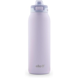Ello - Pop  Fill - Botella de agua de acero inoxidable con tecnología QuickFill - Doble pared y aislamiento al vacío, tapa con bloqueo a prueba de