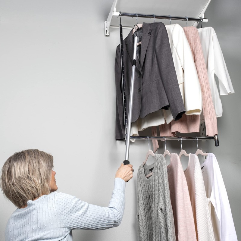 Richards Homewares Shepherds Aluminium Pole with a 2.75-Inch Hook and