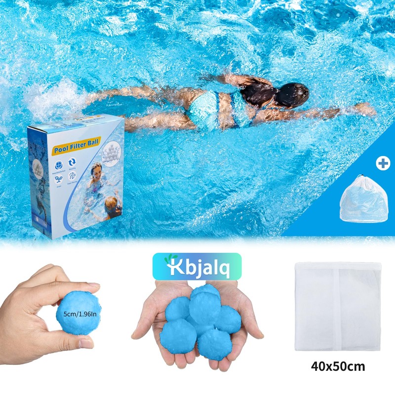 KBJALQ Pool Filter Balls,Filter Balls for Sand Filter,Blue Reusable Eco-Friendly