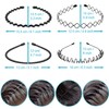 Metal Hair Band for Men, Adjustable Wavy Headband Non Slip