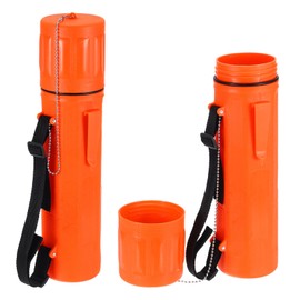 MECCANIXITY 2pcs Welding Rod Storage Tube, 14 Inch Tungsten Electrode Holder Container Airproof Waterproof 4.5kg Capacity with Strap, Orange