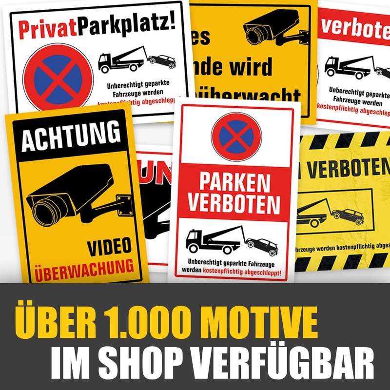 Privatparkplatz Sign, 20 x 30 cm, 3 mm Thick Hard