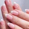 30PCS Almond Press on Nails - French Tip False Nails
