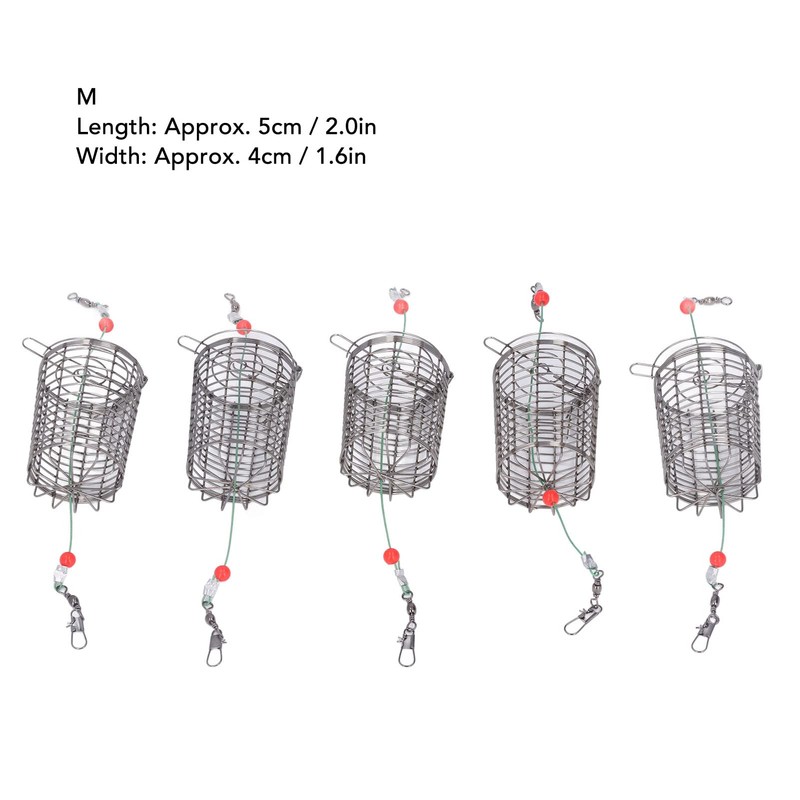 Fishing Bait Cage Basket, Stainless Steel Compact Fishing Lure Cage