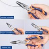 WISEPRO Long Nose Pliers, 60CR-V Needle-Nose Pliers, 160 mm Long