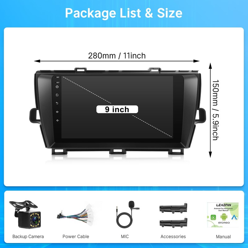 Linux Car Stereo for Toyota Prius 2010 2011 2012 2013
