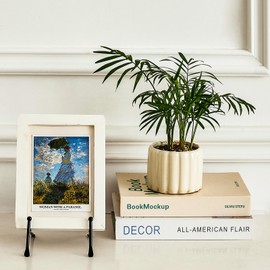 Kazozobi 7.3 Inch Plate Easel Display Stand, 4 Pack Metal Picture Frame Tabletop Holder, Multiuse Stands for Platter, Artwork, Vinylrecord, Book, Black, Fits for item of 7″ ~ 15″ Height / Diameter