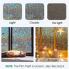 Beautysaid Window Privacy Film Stained Glass 3D Rainbow Prism Window