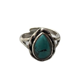 VIE Giant Teardrop Crystal Ring, Turquoise