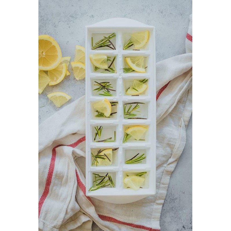 BarCraft Eiswürfelbehälter, 14 Eiswürfel, Kunststoff, 26 x 12cm - White