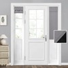 HOMEIDEAS 100% Blackout Sidelight Curtains for Front Door, Side Door