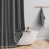 BTTN 78 Inch Long Shower Curtain - Boho Farmhouse Linen